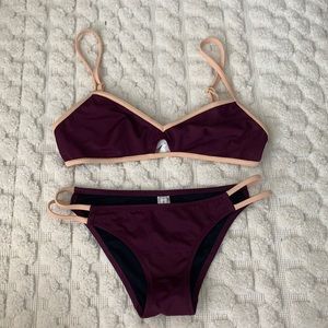 Like new solid & striped bikini!